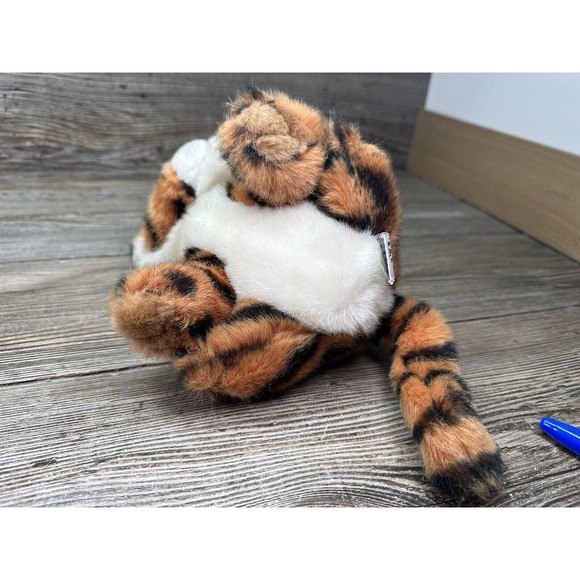 Russ Berrie Bengal Tiger Plush Rajah Orange Black Stuffed Animal Wild Cat Toy 7" - Picture 5 of 10